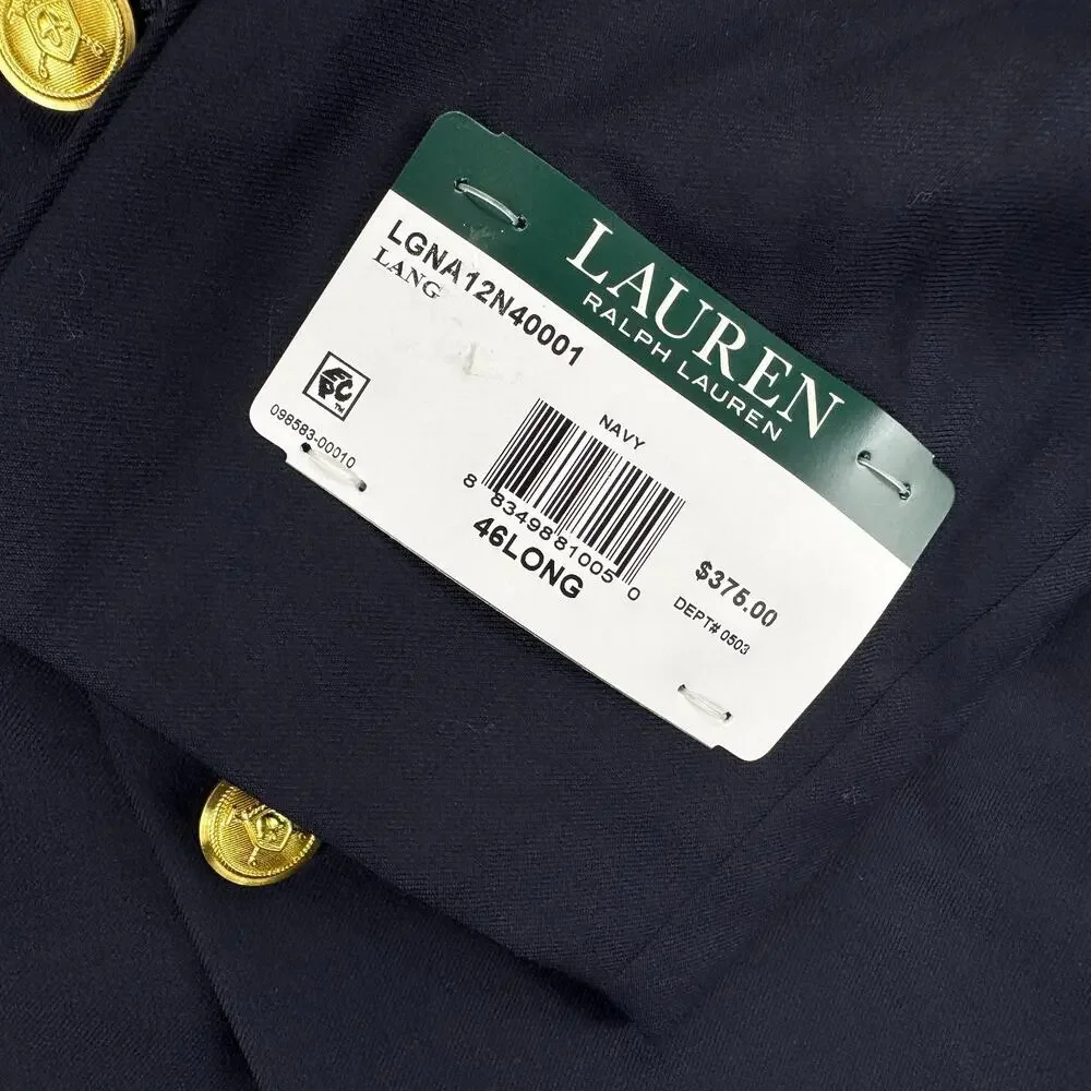 Lauren Ralph Lauren Mens UltraFlex Lang Classic Fit Blazer Suit Jacket Navy 46L